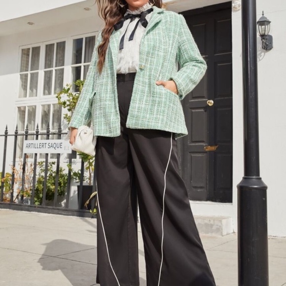 Mint tweed shine blazer - Picture 2 of 4